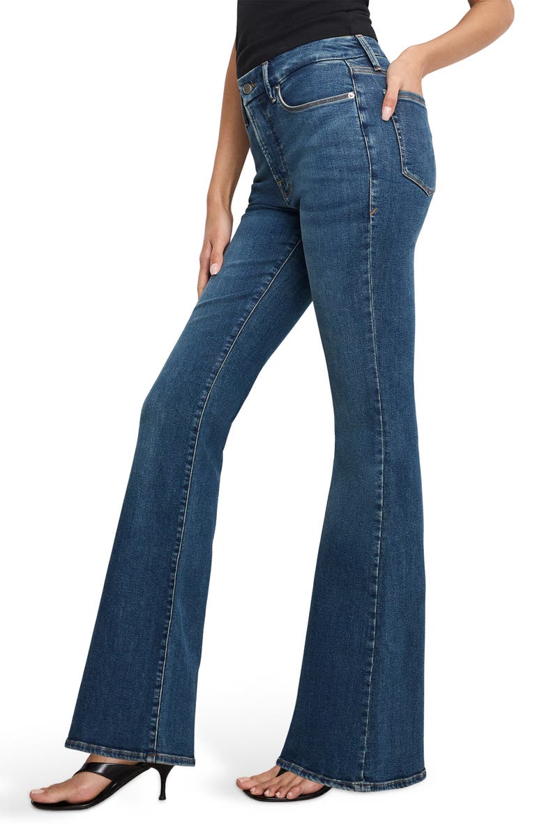 Good American Good Legs Flare Jeans, Alternate, color, Blue