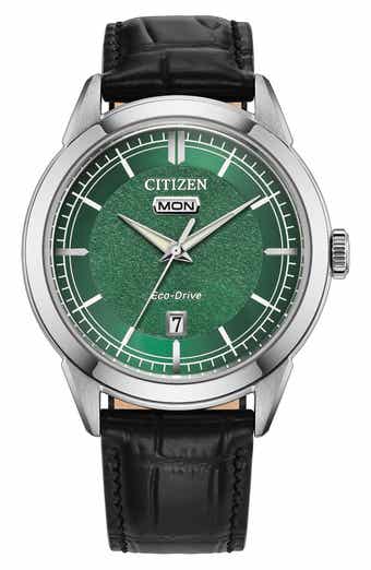 Eco-Drive Leather Strap Watch