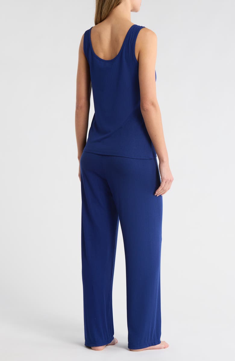 French Connection 3-Piece Jersey Pajamas, Alternate, color, Blue Depths