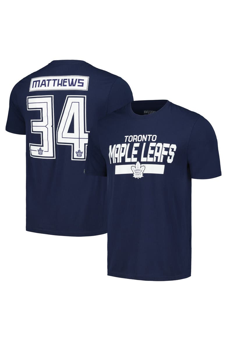 Men's Levelwear Auston Matthews Navy Toronto Maple Leafs Richmond Player Name & Number T-Shirt, Main, color, Navy