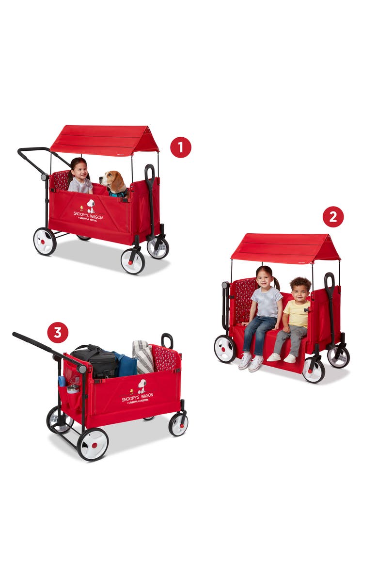 Radio Flyer Snoopy's Wagon, Alternate, color, Red