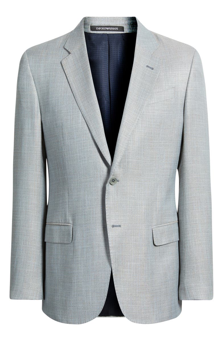 Emporio Armani Textured Grey Mélange Sport Coat, Alternate, color, Grey