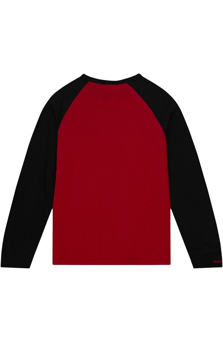 Mitchell & Ness Men's Mitchell & Ness Scarlet Nebraska Huskers Legendary Slub Raglan Long Sleeve T-Shirt, Alternate, color, Scarlet