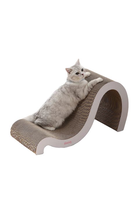 Kona 27" Modern Cardboard Double-Sided Wave Cat Scratcher with Catnip