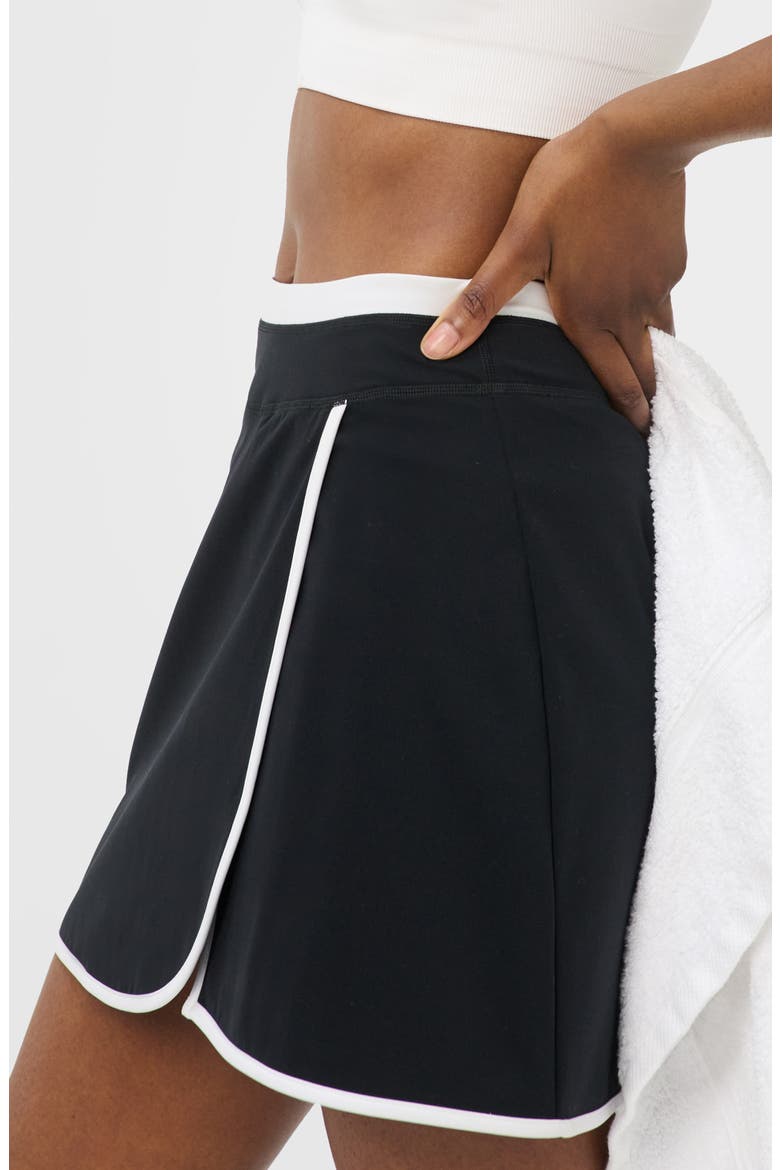 Performance Tennis Skort, Alternate, color, BLACK WHITE