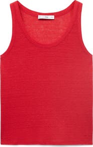 MANGO Linen Sweater Tank