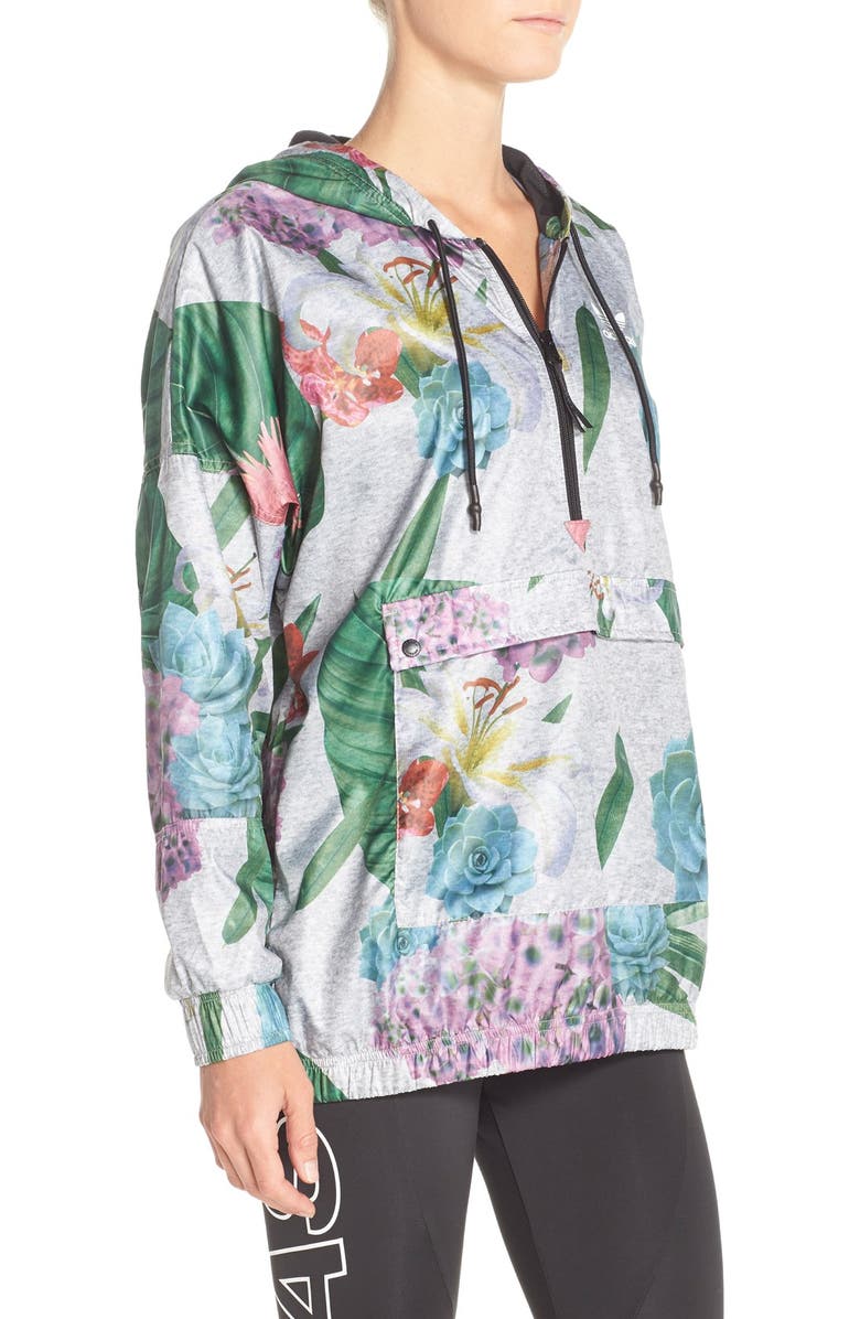 adidas Originals 'Training' Floral Windbreaker Jacket, Alternate, color, 