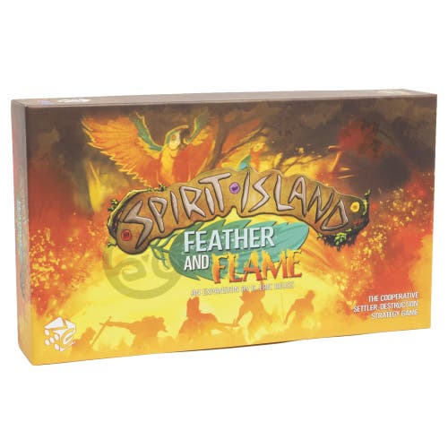 Greater Than Games Spirit Island Feather & Flame Cooperative Strategy Board Game Expansion in Multicolored 