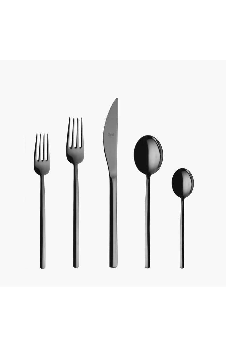 Mepra Due Flatware Set - 5 Pieces, Main, color, Black Gold