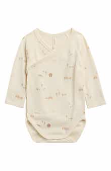 Farm Print Long Sleeve Stretch Cotton Bodysuit