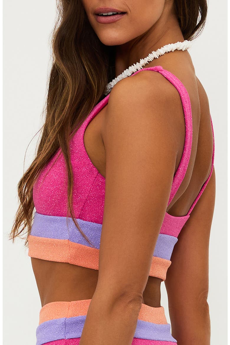Mackenzie Colorblock Bikini Top, Alternate, color, CORAL BAY COLORBLOCK