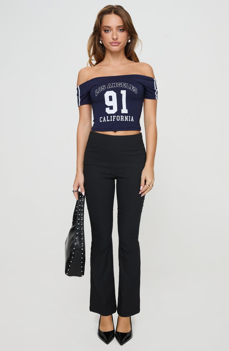 Princess Polly Everyday Flare Pants, Alternate, color, Black