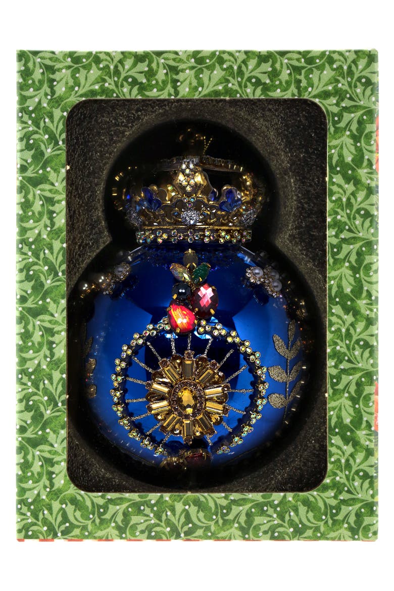 Crown Jewels Ornament, Blue, Alternate, color, Royal Blue