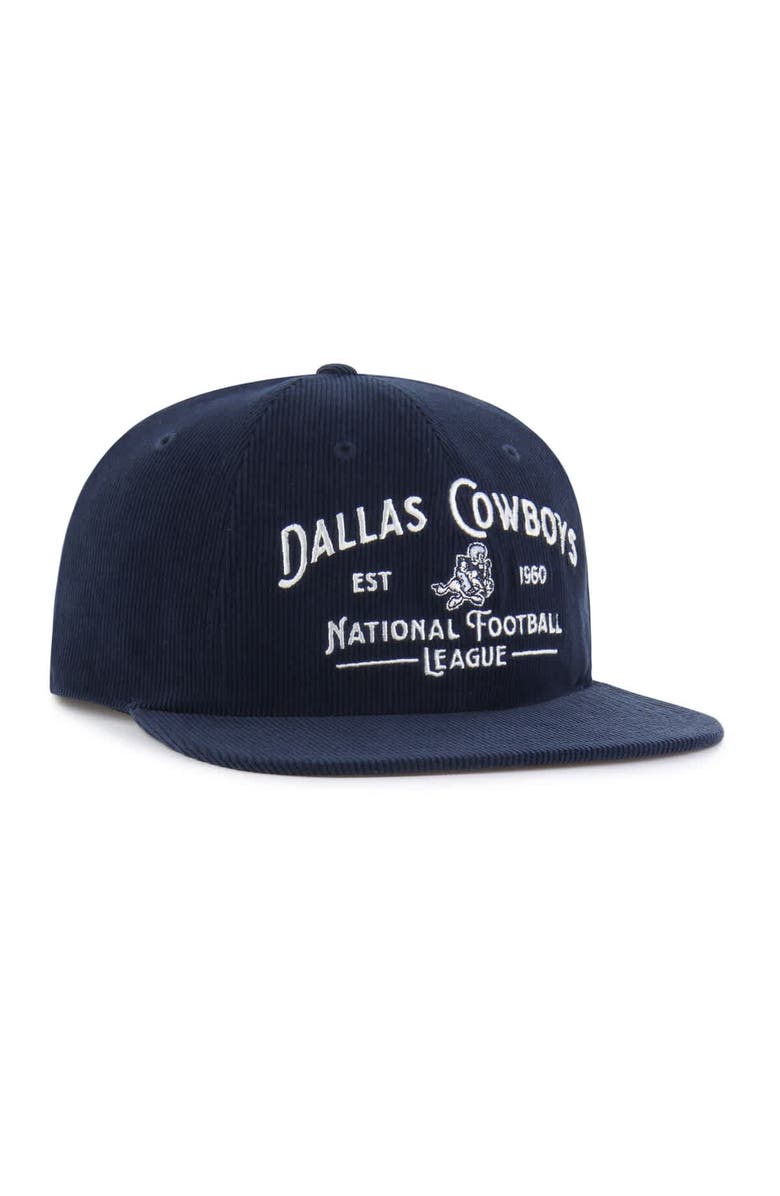'47 Men's '47 Navy Dallas Cowboys Whitlock Captain Corduroy Adjustable Hat, Alternate, color, Navy