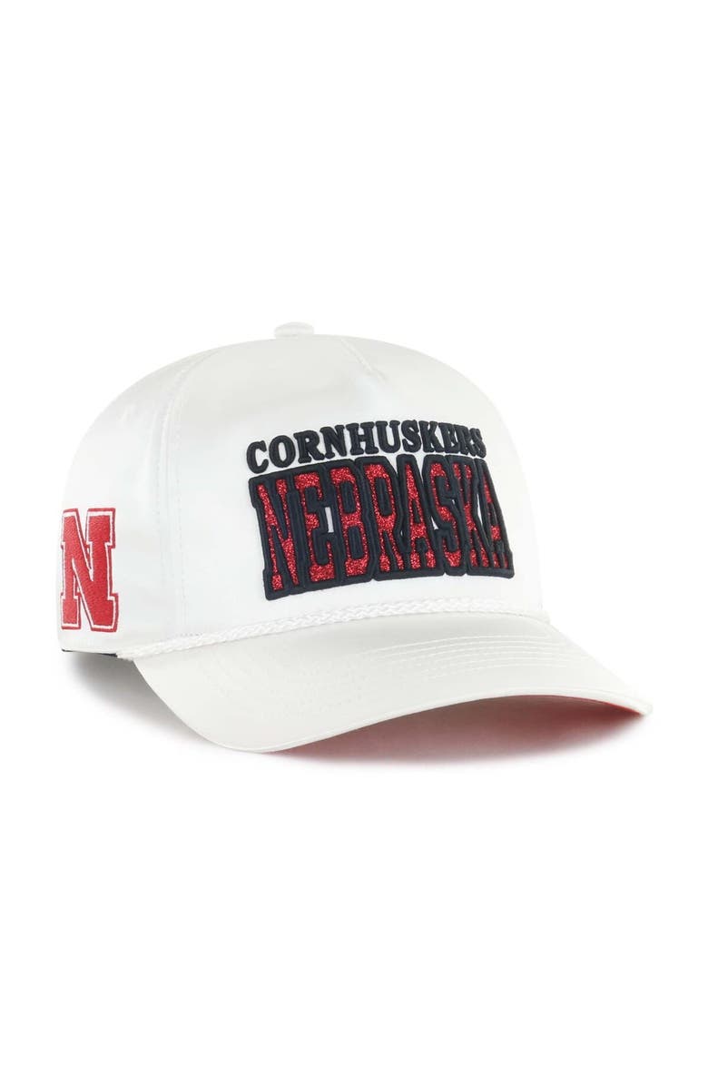 '47 Women's '47 White Nebraska Huskers Outspoken Hitch Adjustable Hat, Main, color, White