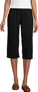 Lands' End Sport Knit High Rise Elastic Waist Capri Pants