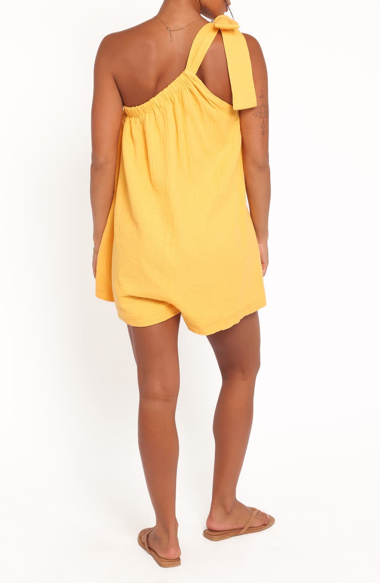 Petal & Pup Miffy One-Shoulder Cotton Romper, Alternate, color, Mango