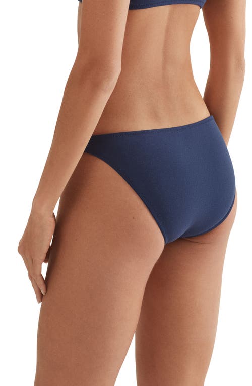Polo Ralph Lauren Navy Blue Slip Bikini With Logo In Navy