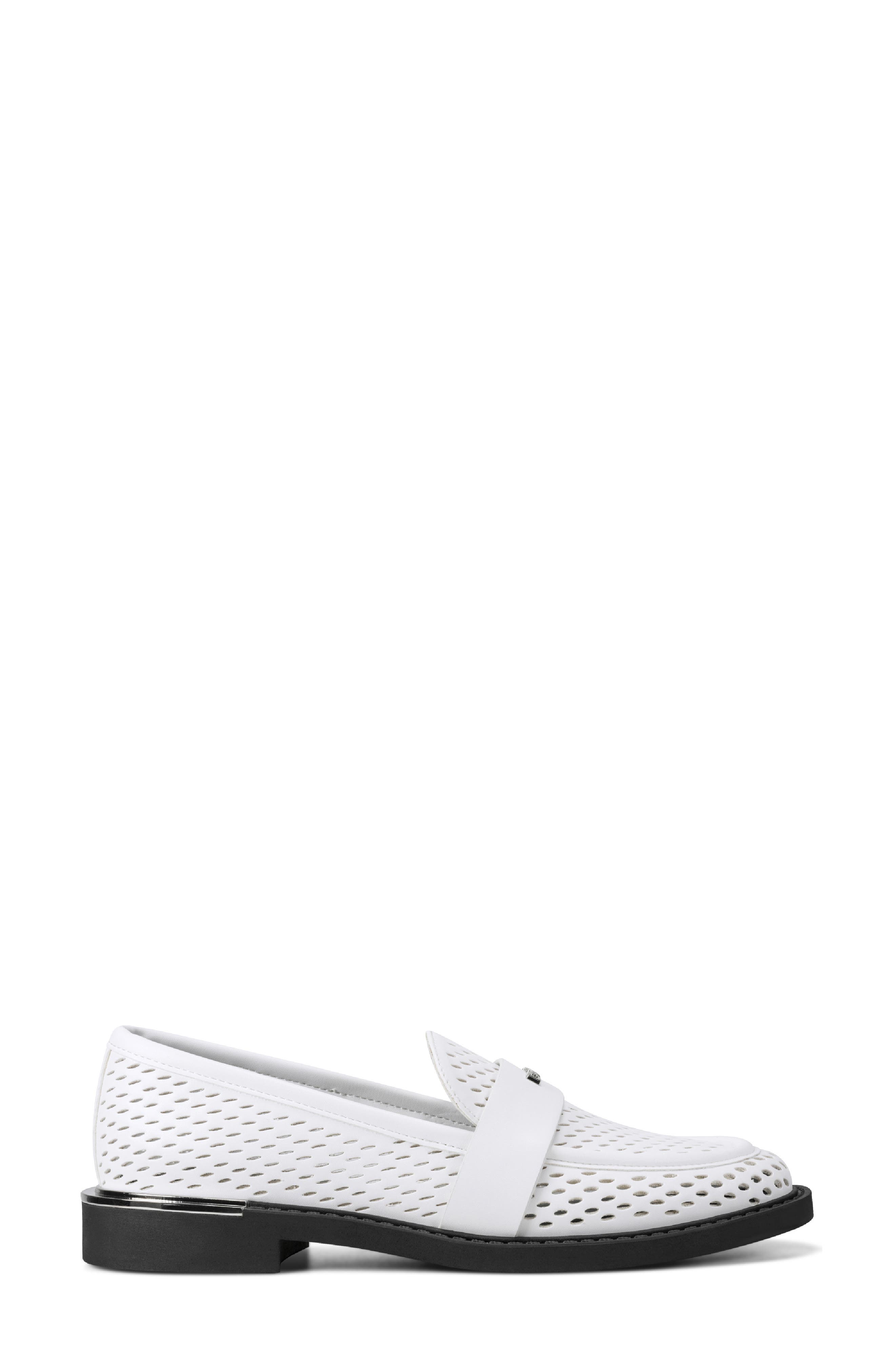 DKNY Rezzi Perforated Loafer, Alternate, color, White