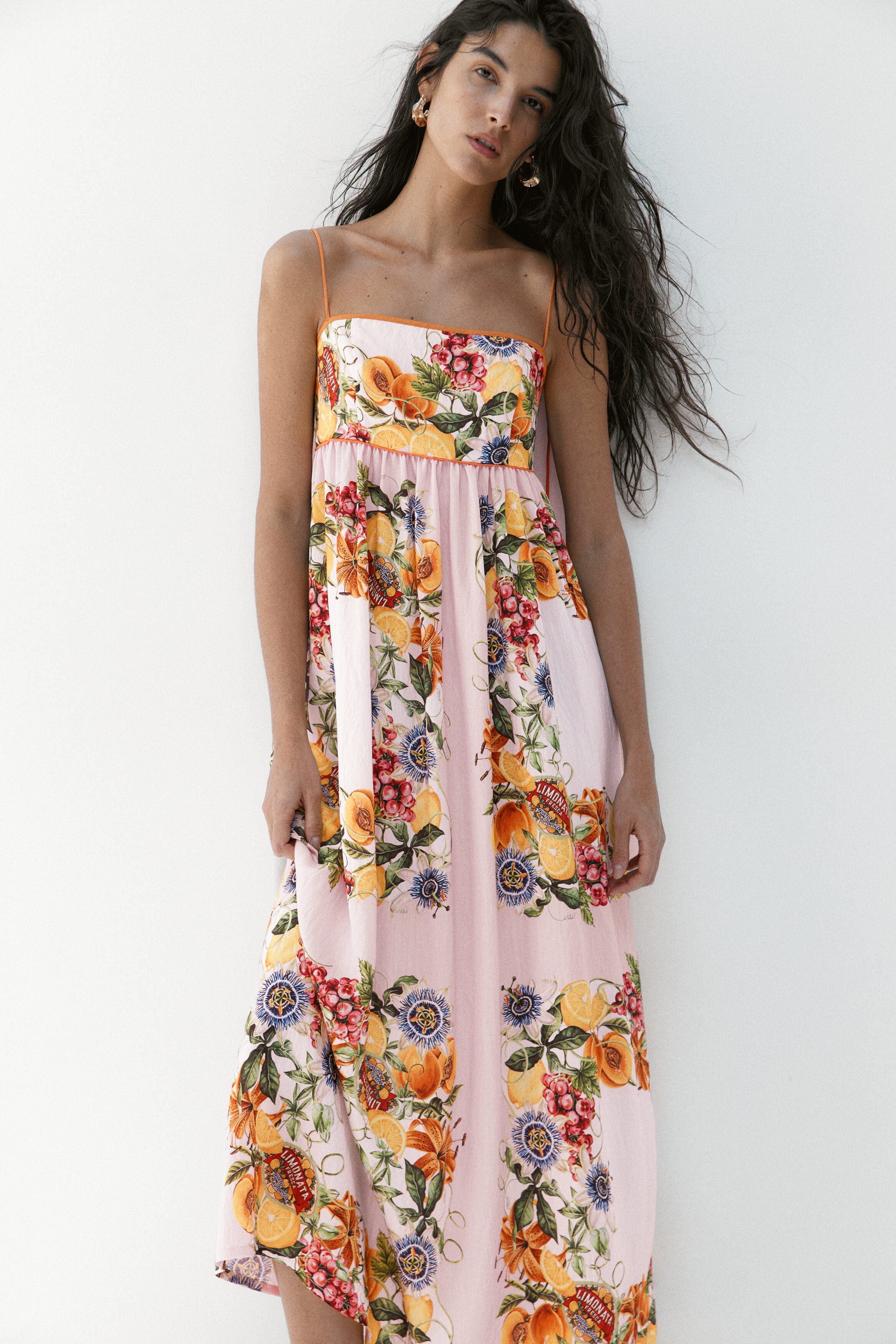 Dress with tie shoulder straps - image 2