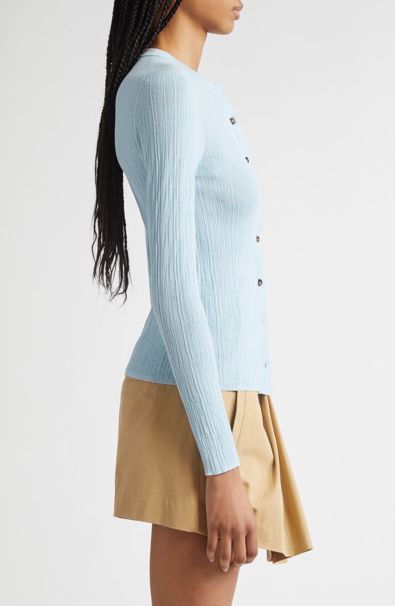 A.L.C. Fisher Rib Cotton Blend Cardigan, Alternate, color, Sky Blue