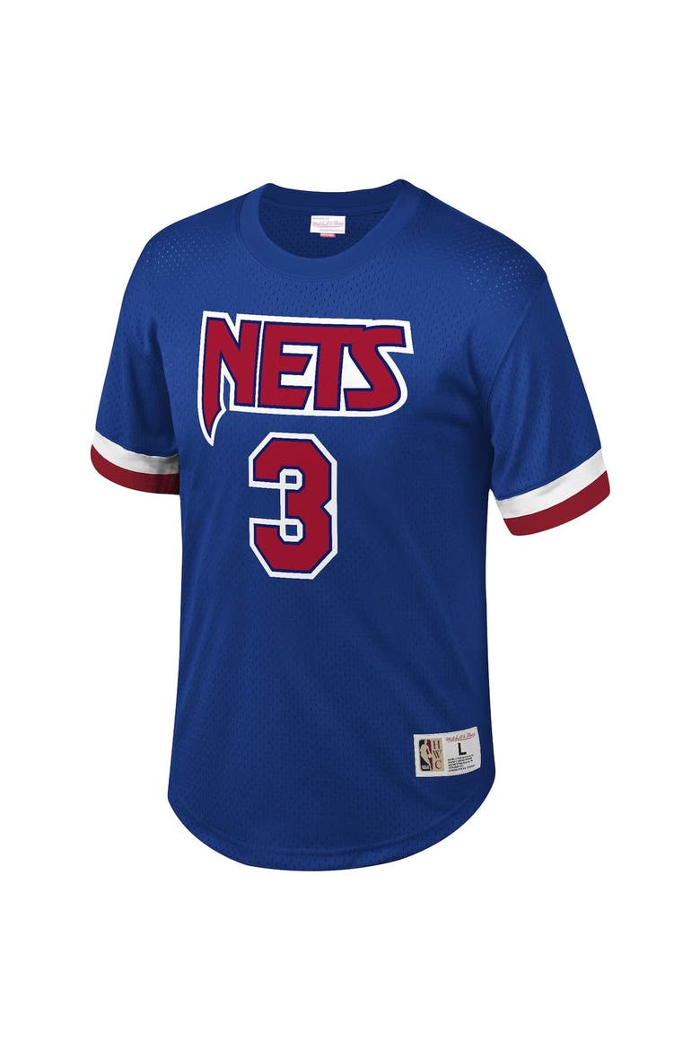 Men's Mitchell & Ness Drazen Petrovic Royal New Jersey Nets Mesh T-Shirt, Alternate, color, Royal