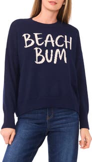 CeCe Beach Bum Cotton Sweater