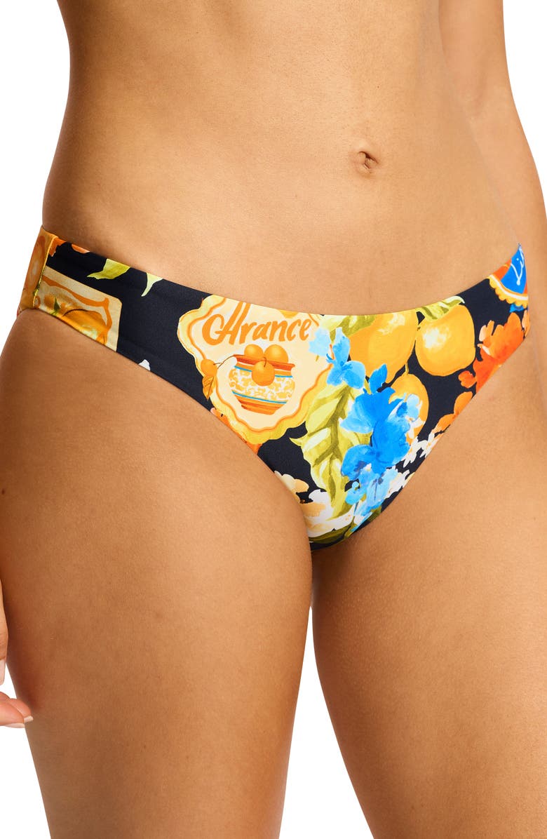 Seafolly Ciao Bella Mini Hipster Bikini Bottoms, Alternate, color,