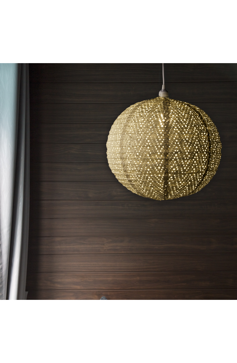 Allsop Home & Garden Soji Stella Nova Chevron - Indoor / Outdoor Pendant Lamp, Alternate, color, Pearl