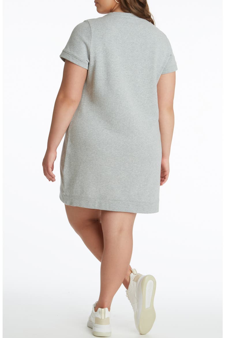 Cotton T-Shirt Dress, Alternate, color, GREY POWDER HEATHER