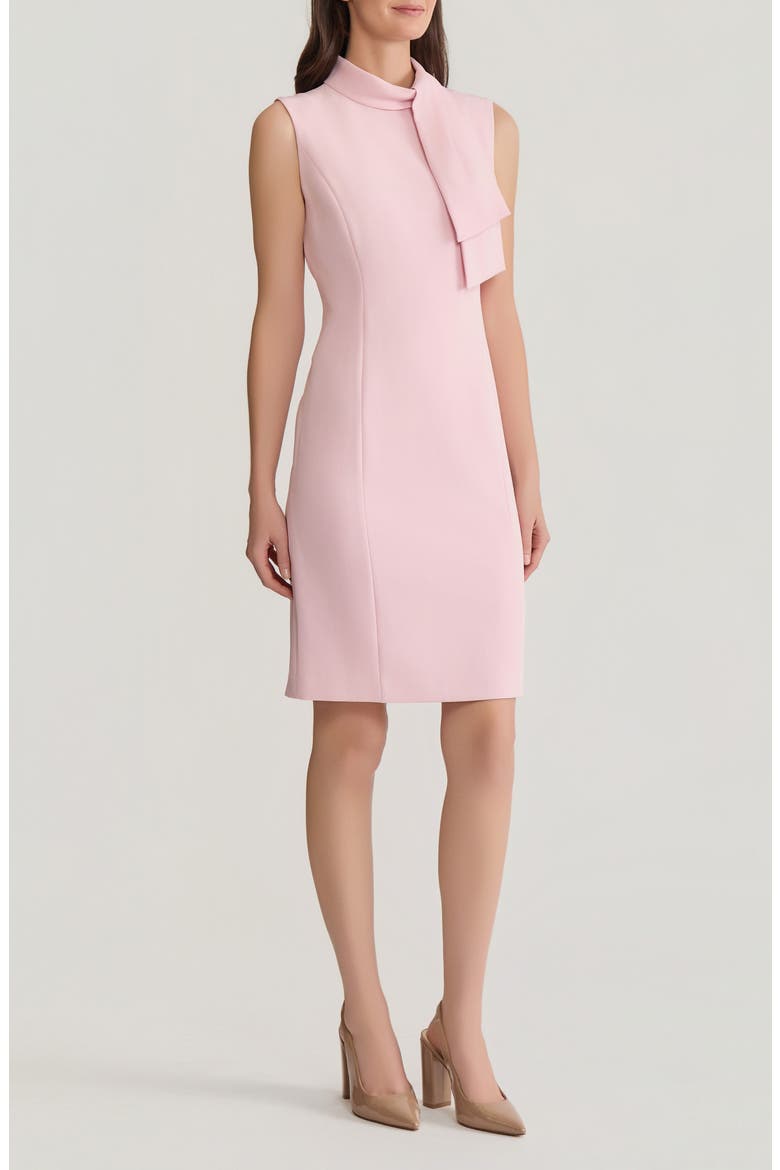 Neck Tie Sleeveless Sheath Dress, Alternate, color, TUTU PINK