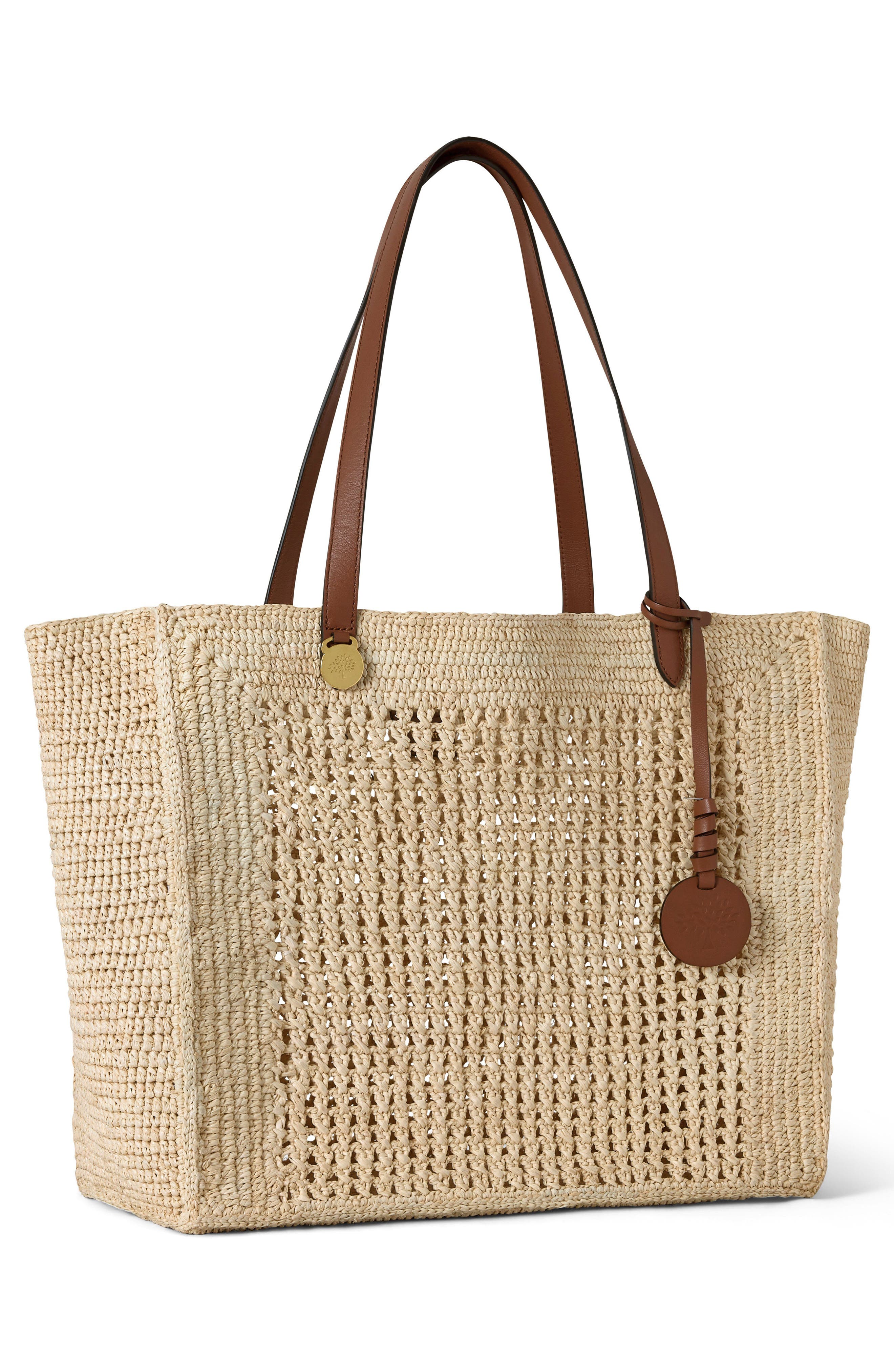 Crochet Raffia Tote, Alternate, color, NATURAL