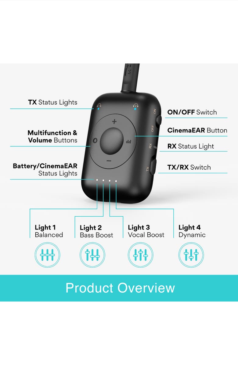 MEE audio Connect Air Pro 2-in-1 Bluetooth Wireless Audio Transmitter & Receiver, Alternate, color, Black