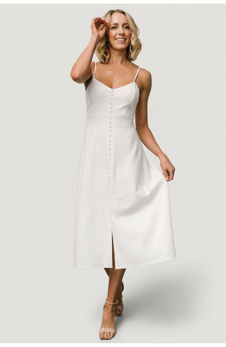 Baltic Born Laya Button Front Dress, Main, color, Ivory