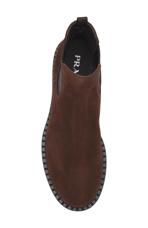 Prada Chocolate Chelsea Boot In Brown