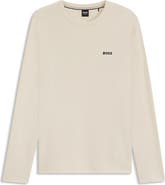 BOSS Waffle Knit Long Sleeve Lounge T-Shirt