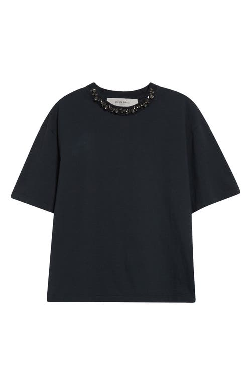 GOLDEN GOOSE GOLDEN GOOSE CRYSTAL EMBELLISHED COTTON T-SHIRT 