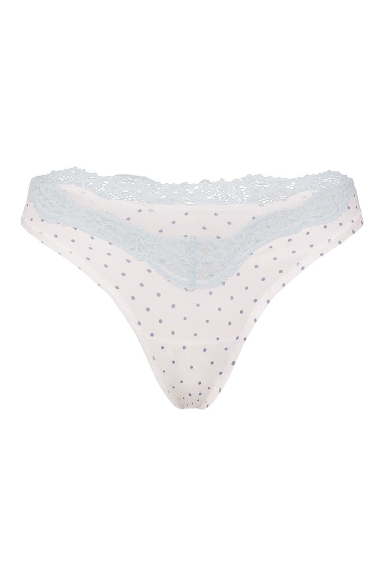 Fits Everybody Lace Dipped Thong, Alternate, color, SLATE PIN DOT PRINT