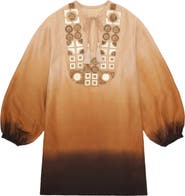 Fortela Degradé Short Silk Dress