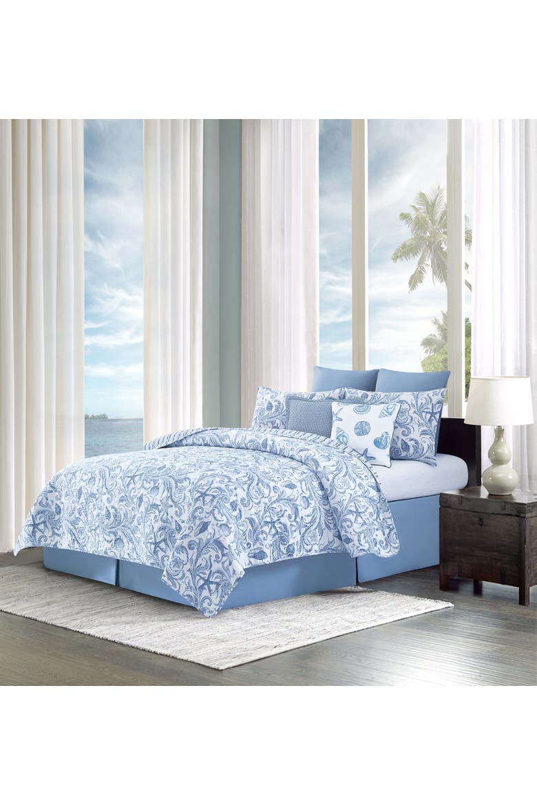 Tidal Waves Full/Queen 3-Piece Quilt Bedding Set, Main, color, Blue