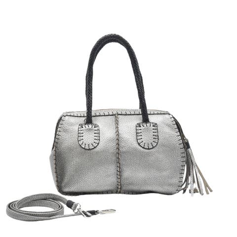 Mini Barrel Top Grain Leather Bag