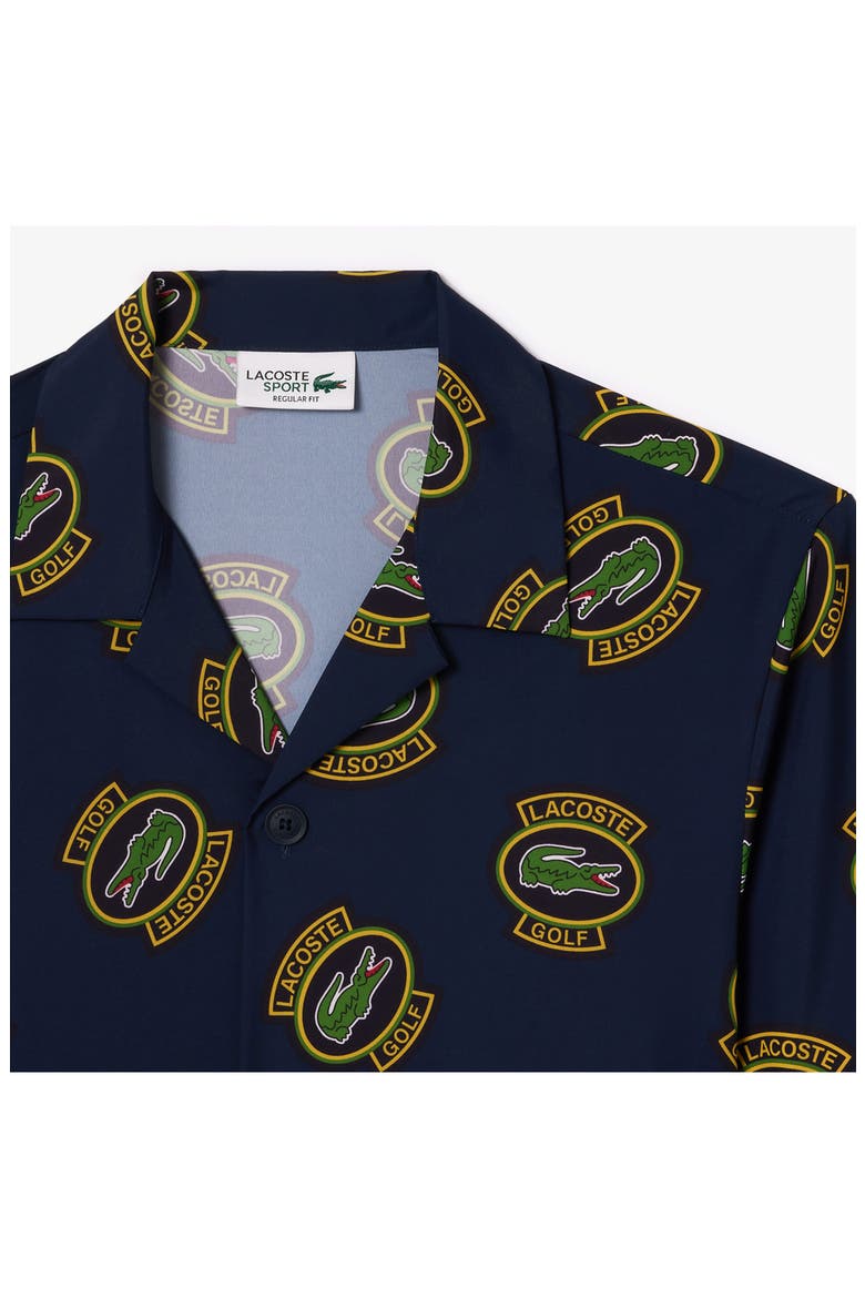 Regular Fit Performance Golf Short Sleeve Button-Up Shirt, Alternate, color, IR0 MARINE/ ANANAS-NOIR