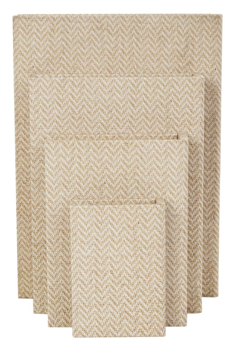 Set of 4 Faux Book Boxes, Alternate, color, CREAM