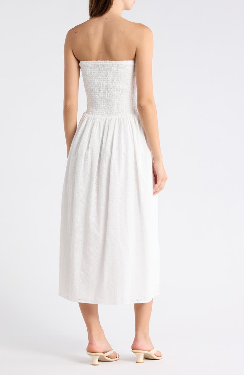 WAYF Smocked Convertible Dress, Alternate, color, Ivory