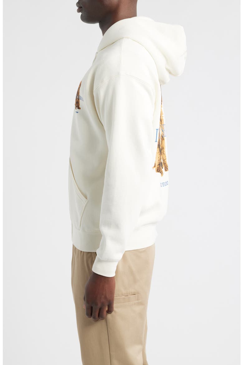 Not That Serious Zip Front Fleece Hoodie, Alternate, color, CREAM