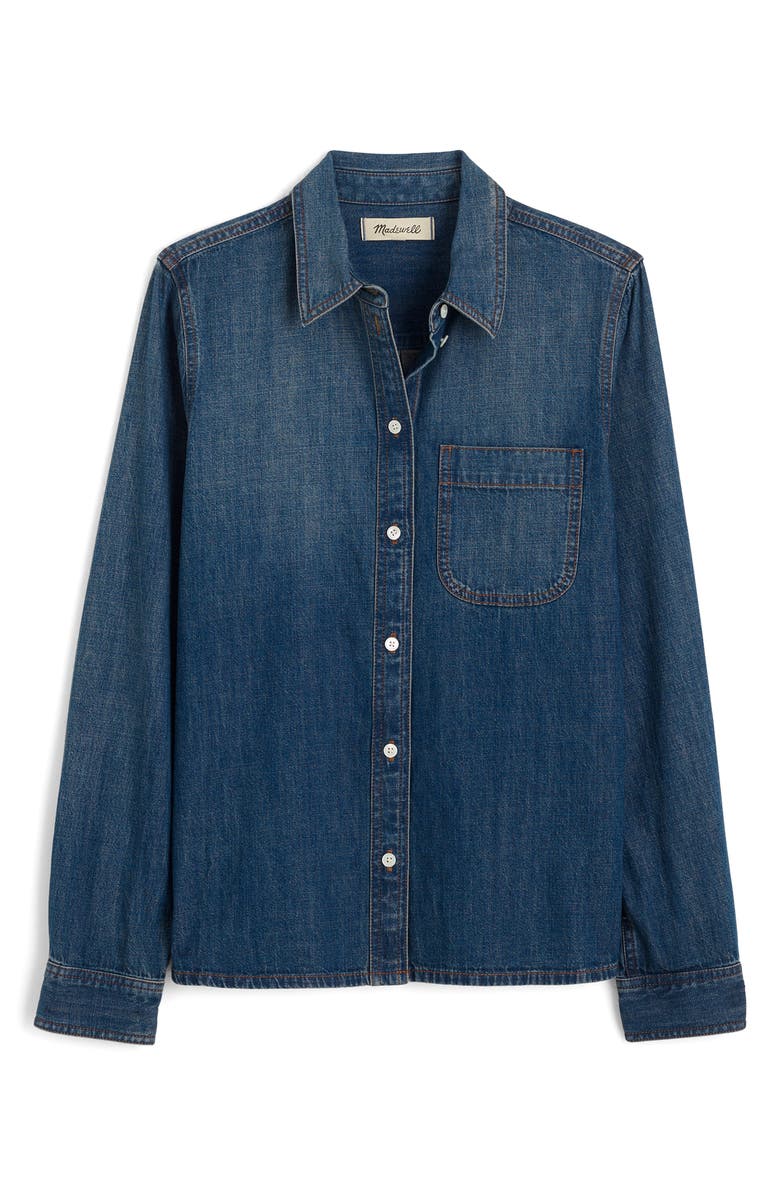 Madewell Tuckable Denim Button-Up Shirt, Alternate, color, Greendale