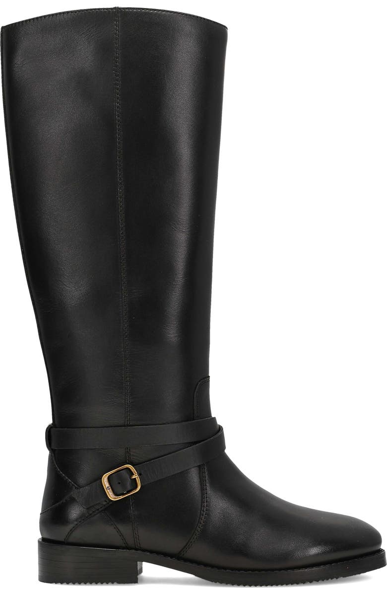 Frye Melissa Belted Knee High Riding Boot, Alternate, color, Black