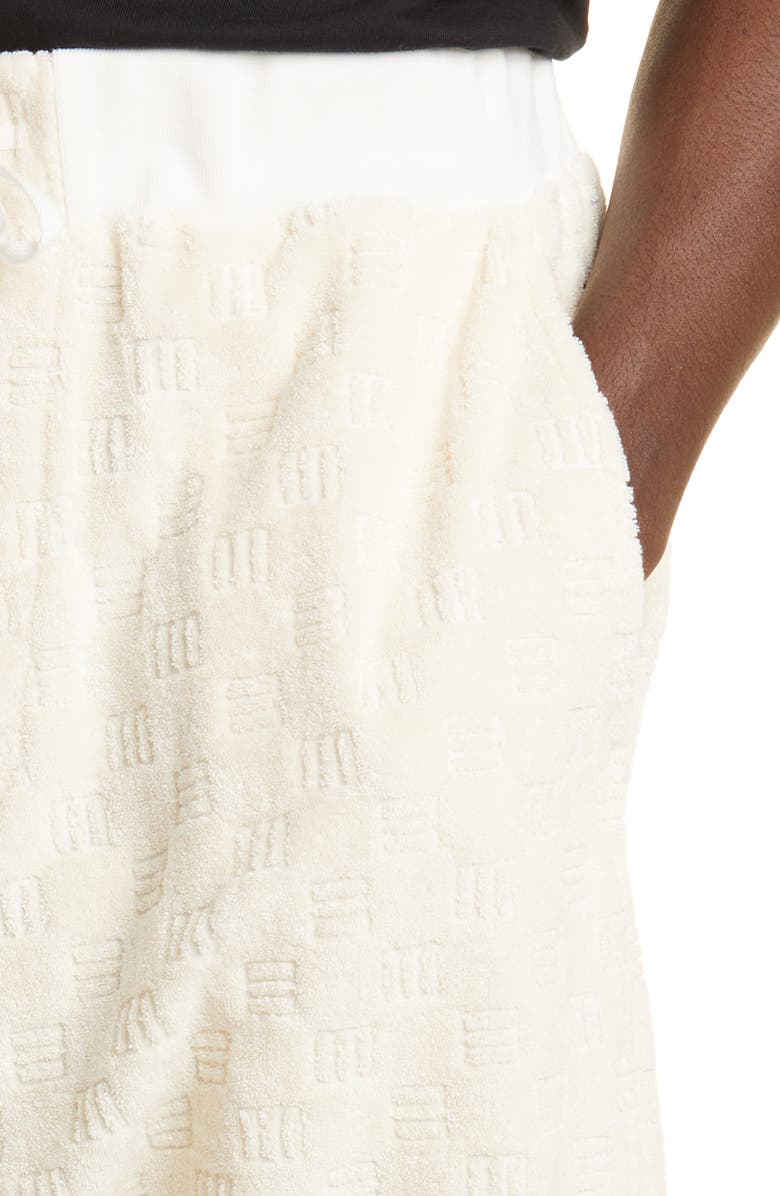 Ambush Monogram Cotton Blend Sweat Shorts, Alternate, color, 