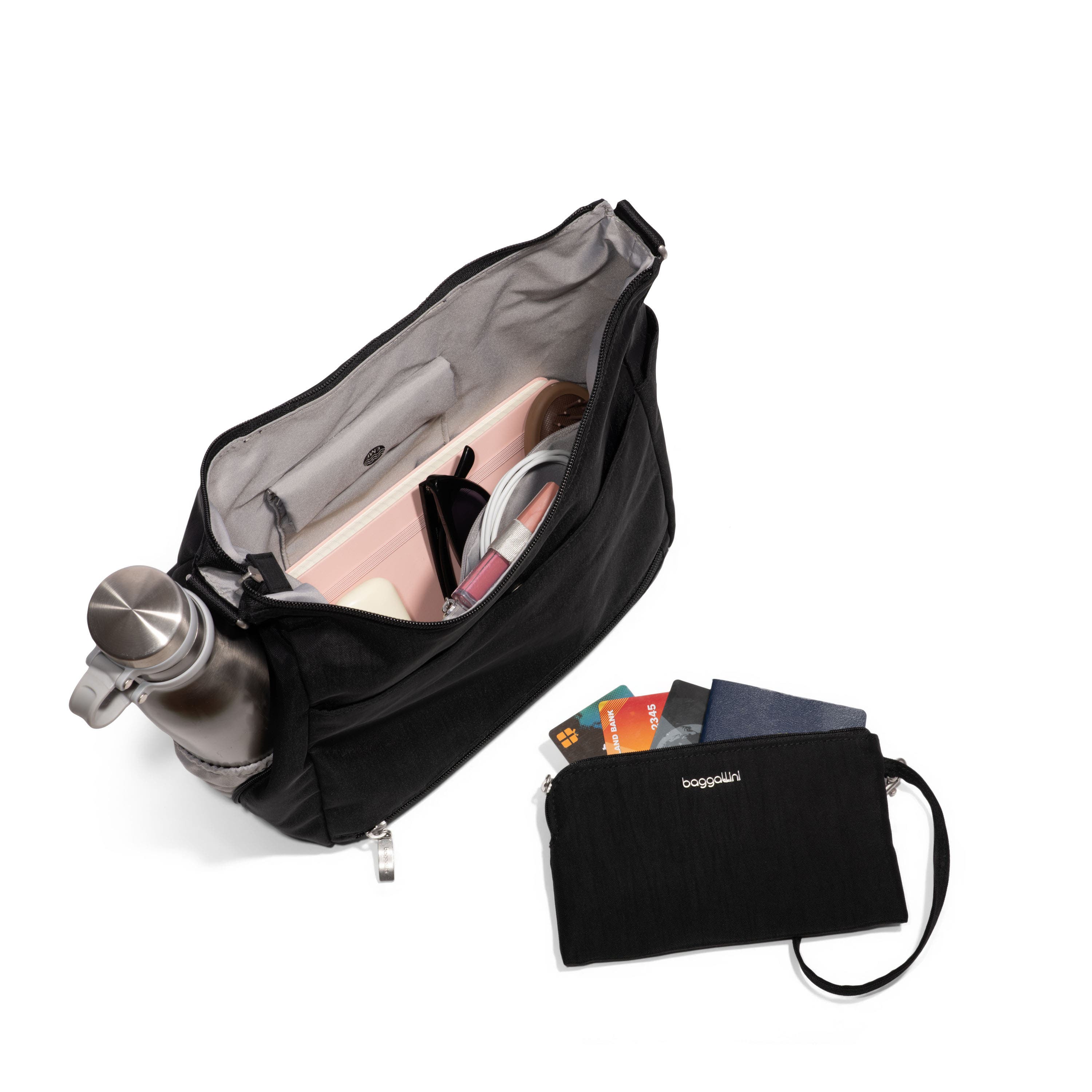 BAGGALLINI Modern Everywhere Bagg EMF Blocking Pocket, Alternate, color, Black
