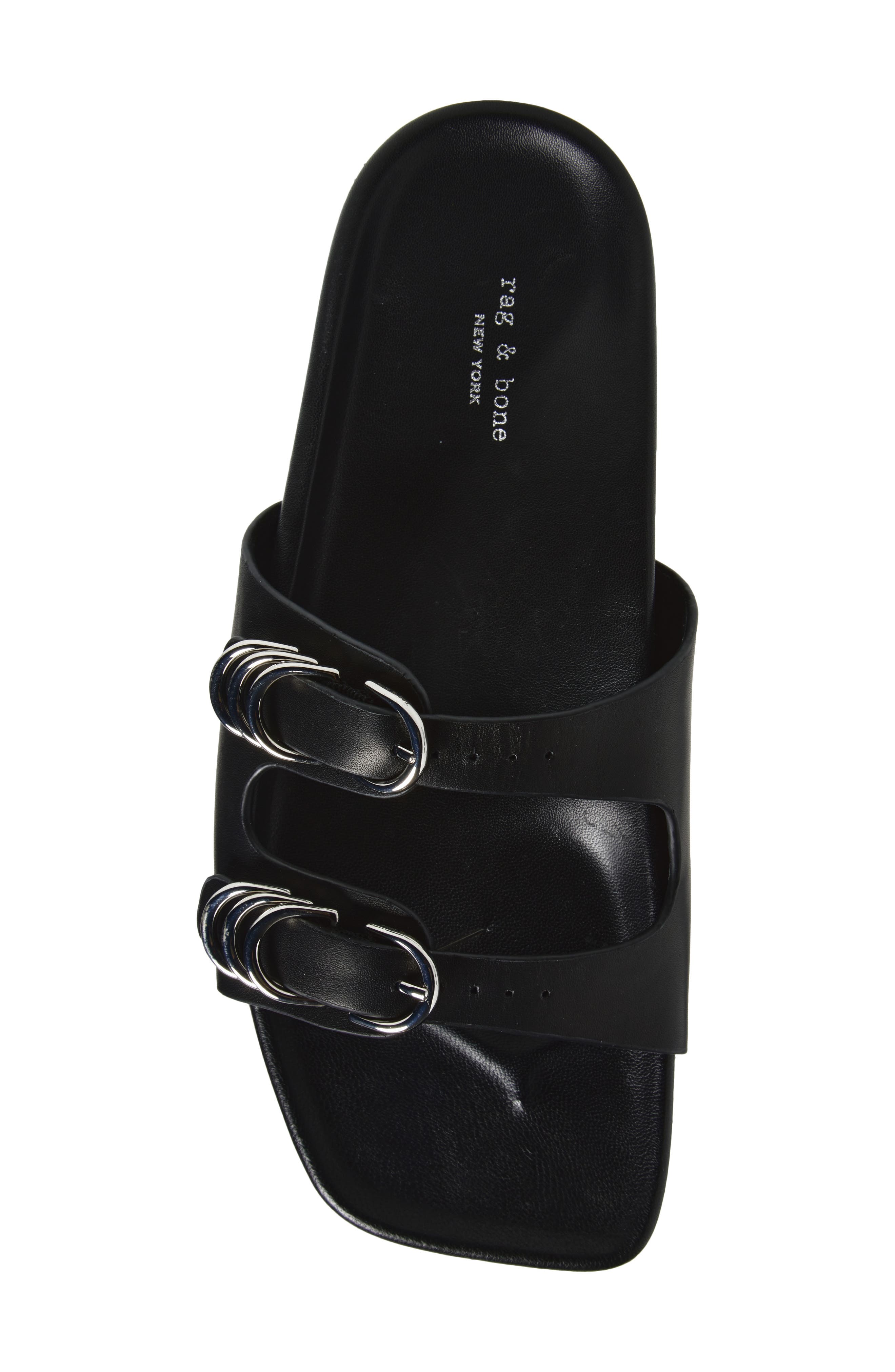 rag & bone Rue Slide Sandal, Alternate, color, Black